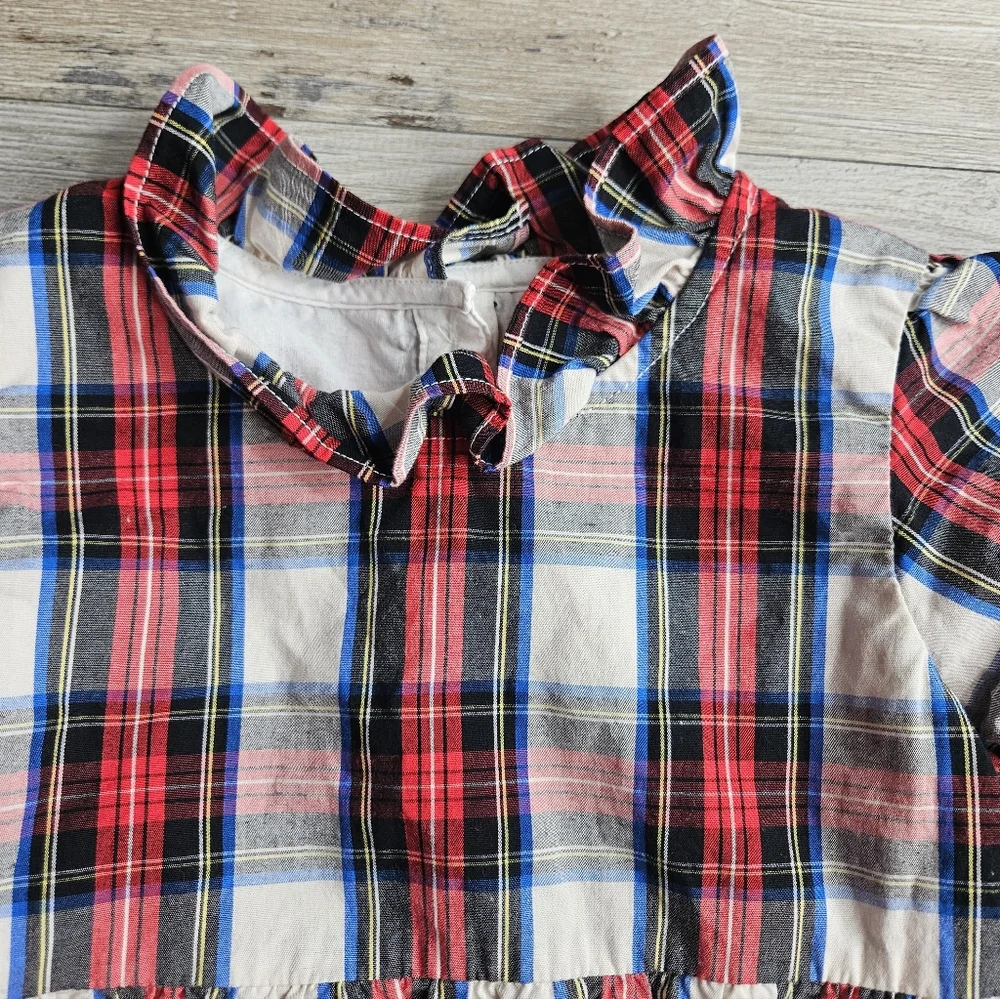 CrewCuts From J. Crew 3T Holiday 2024 Red Plaid Dress - Picture 2 of 8